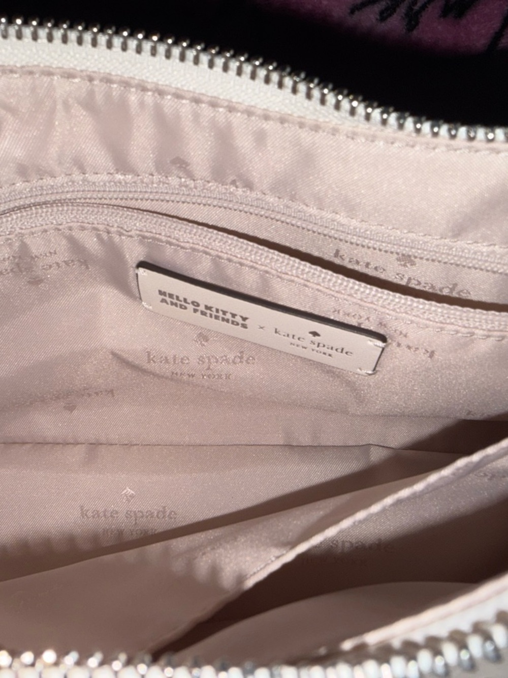 kate spade White Hello Kitty Leather Shoulder Bag with Red Bow - Picture 5 of 10